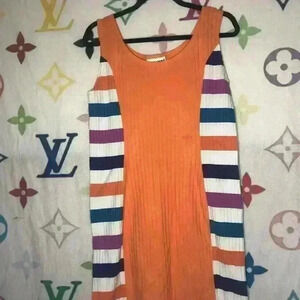 Stripe Orange Dress